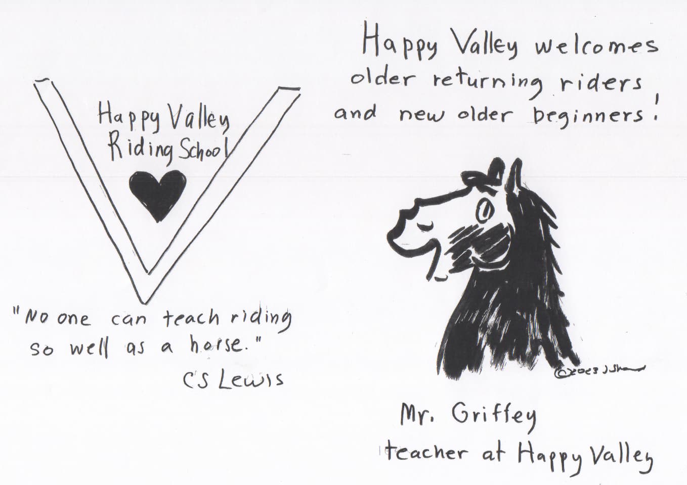Happy Valley Riding School cartoon thumbnail