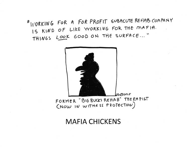 Cartoon image of Mafia Chickens, Vol 1.