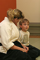 Beginning of Therapeutic Aikido class for a child