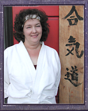 Photo of Jeanne at dojo