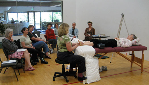 Reflexology demonstration